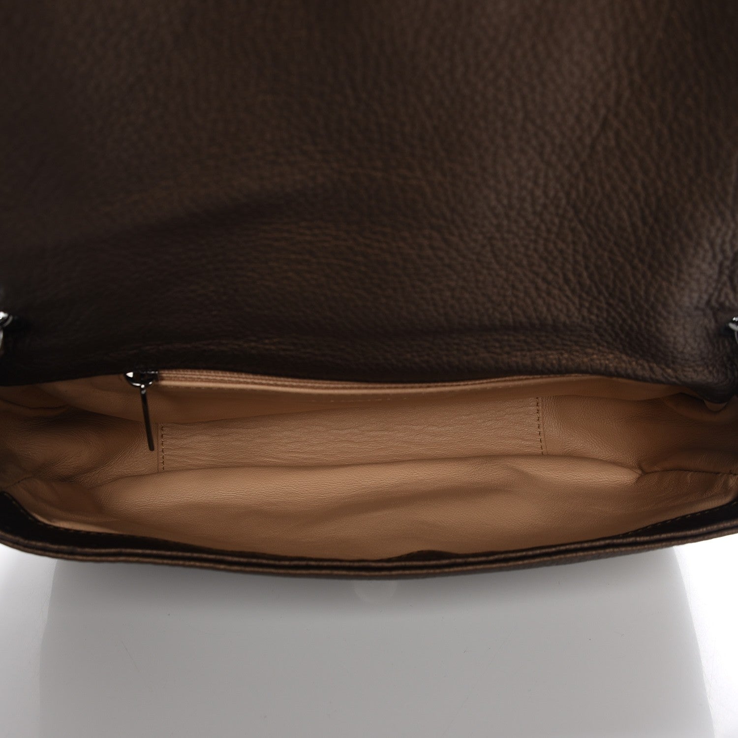Chanel Metallic Deerskin Small Luxe Ligne Flap Bronze 6 of 15