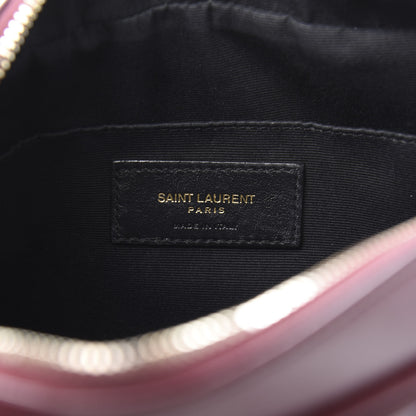 Saint Laurent Calfskin Matelasse Monogram Lou Camera Bag Dark Legion Red 6 of 10