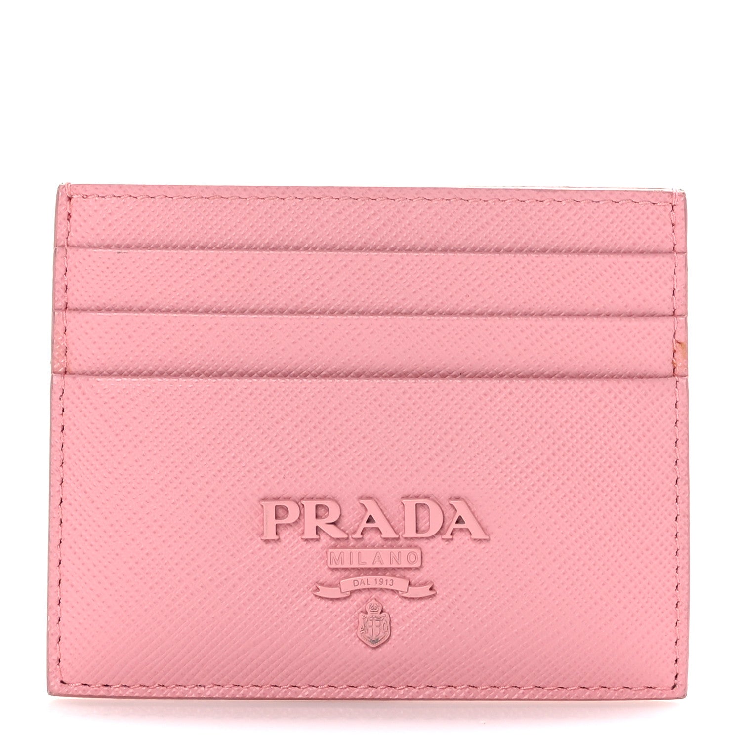 Prada Saffiano Shine Monochrome Card Holder Peonia 1 of 7