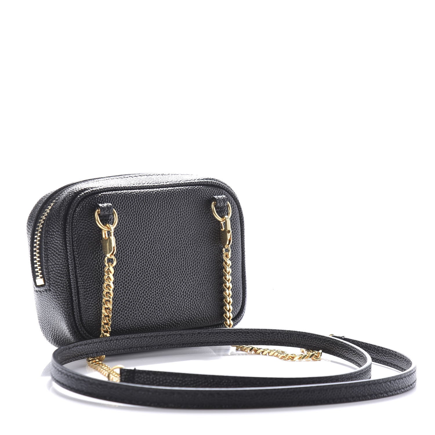 Saint Laurent Grain De Poudre Matelasse Monogram Baby Lou Camera Bag Black 3 of 10