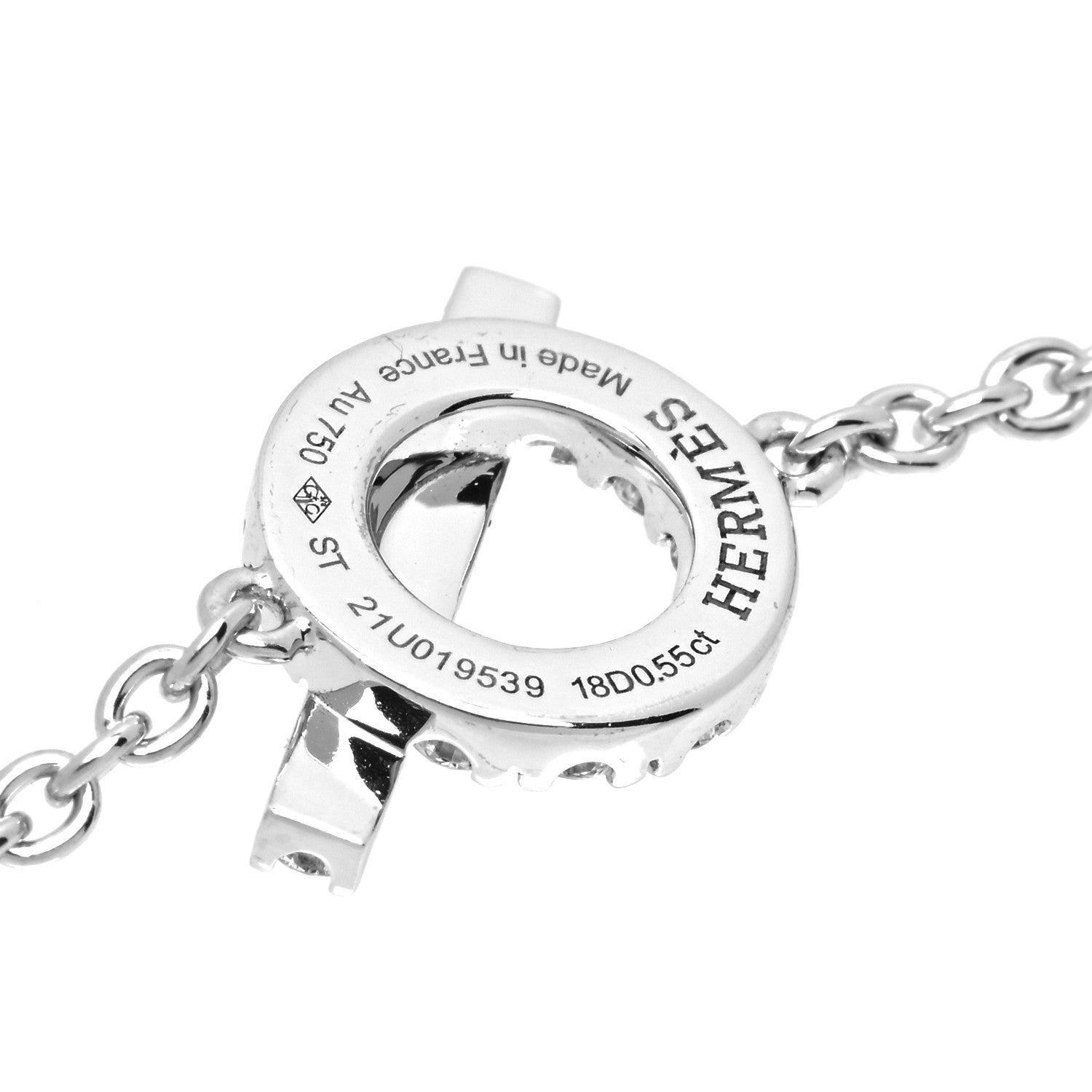 Hermes 18K White Gold Diamond Finesse Bracelet ST 4 of 5
