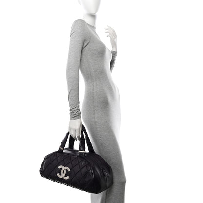 Chanel Lambskin Quilted Large Bowler Purple 2 of 12