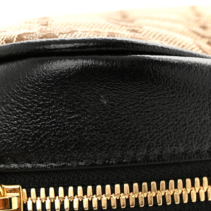 Gucci Monogram Matelasse Diagonal Small GG Marmont Chain Shoulder Bag Beige Black 11 of 13