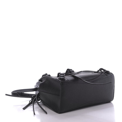 Balenciaga Grained Calfskin Neo Classic Black Hardware Mini City Black 4 of 9