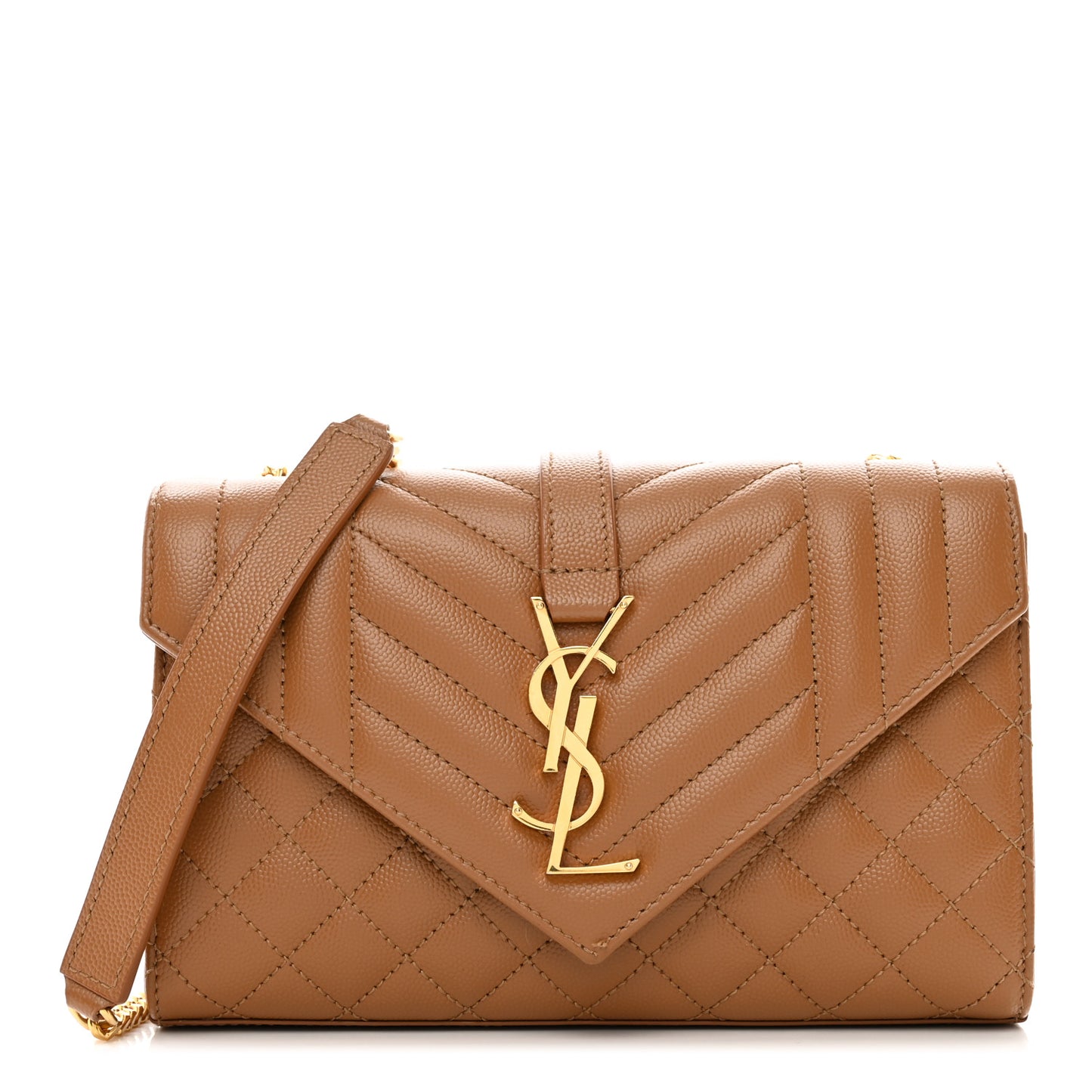 Grain De Poudre Textured Mixed Matelasse Triquilt Small Monogram Satchel Dark Natural