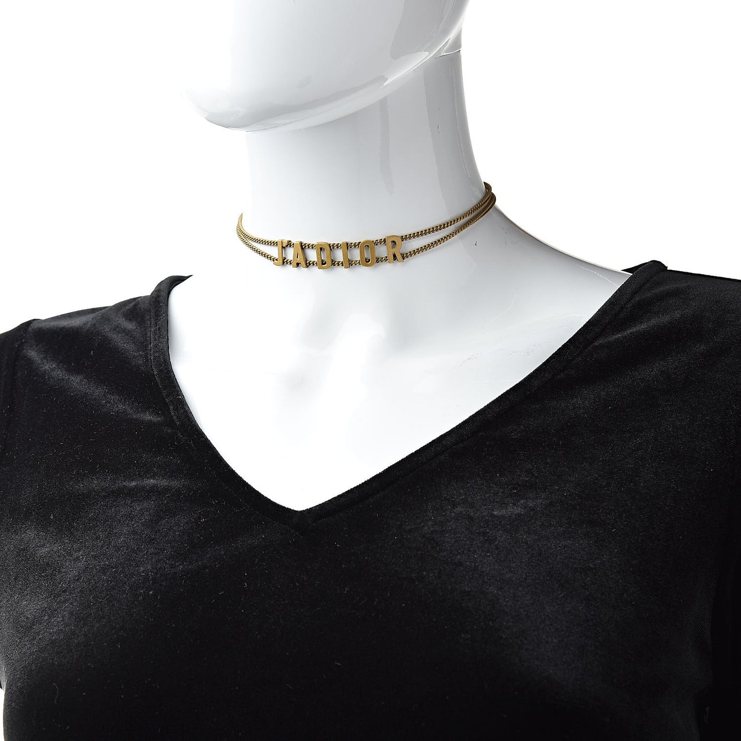 Metal J'Adior Choker Necklace Aged Gold