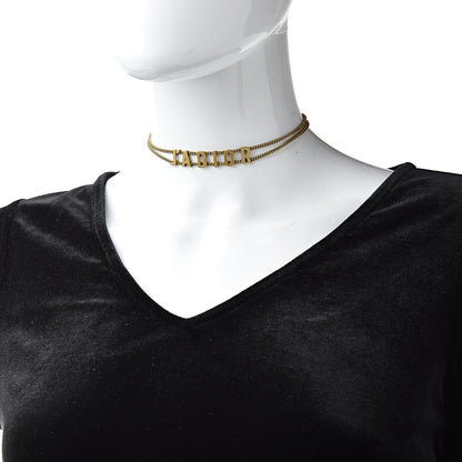 Christian Dior Metal J'Adior Choker Necklace Aged Gold 2 of 5