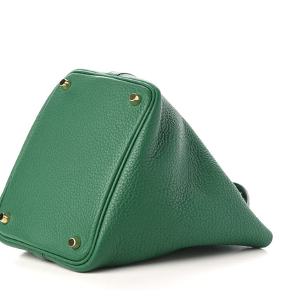 Hermes Taurillon Clemence Picotin Lock 18 PM Vert Vertigo 9 of 10