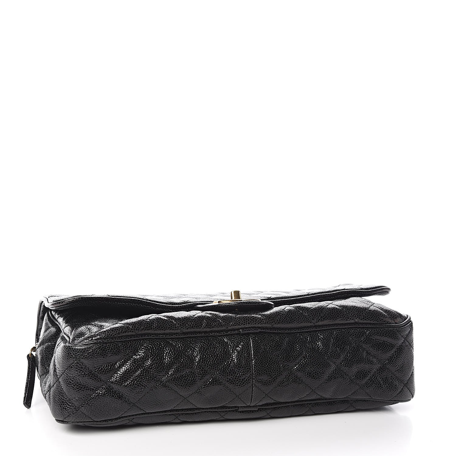 Chanel Crumpled Grained Calfskin Quilted Large Shiva Flap Black 4 of 10