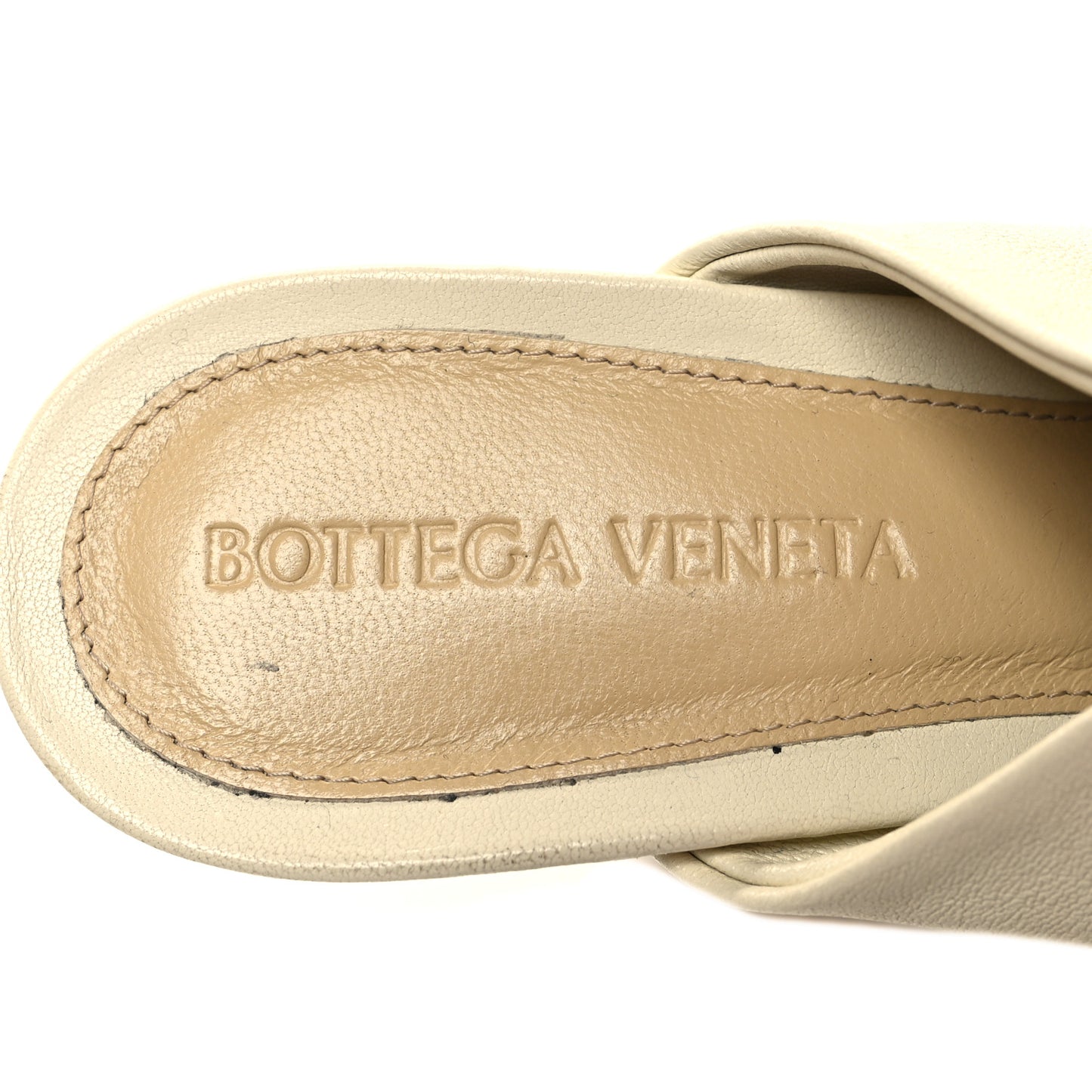 Nappa Stack Mule Sandals 37 Sea Salt