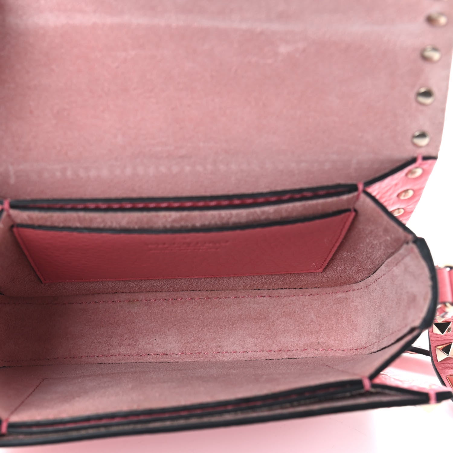 Valentino Garavani Pebbled Calfskin Rockstud Flap Crossbody Bag Paradise Rose 5 of 8