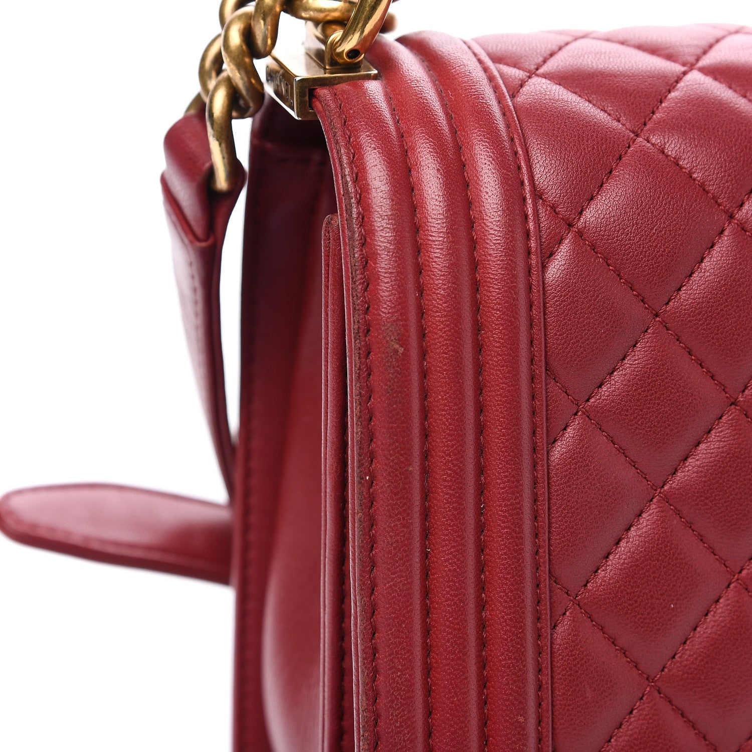 Chanel Lambskin Quilted New Medium Boy Flap Red 12 of 15