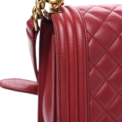 Chanel Lambskin Quilted New Medium Boy Flap Red 12 of 15