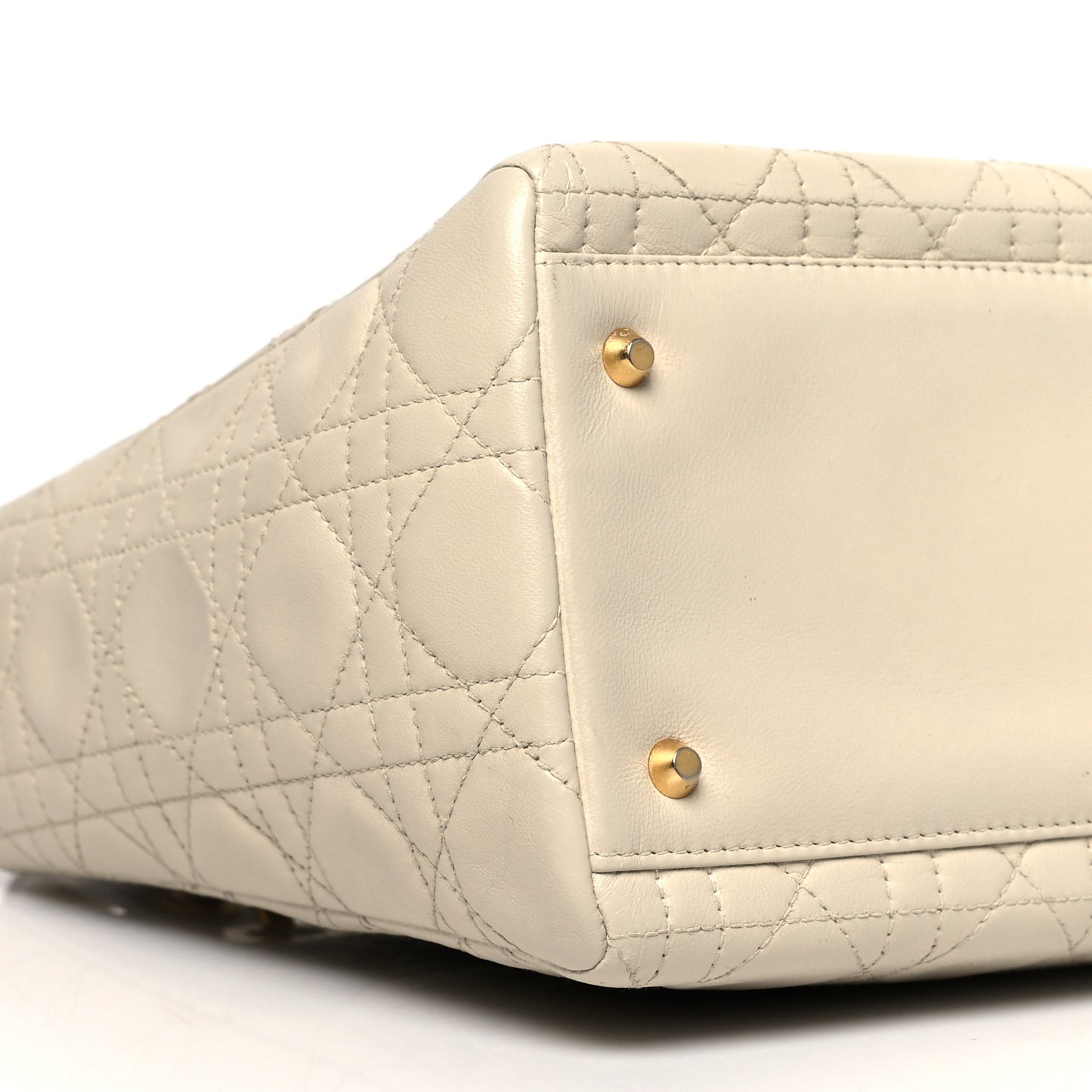 Lambskin Cannage Medium Lady Dior Light Beige