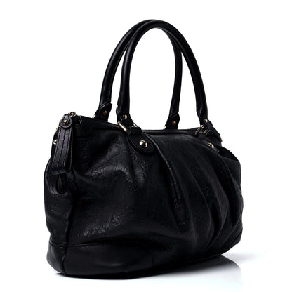 Gucci Guccissima Medium Sukey Tote Black 2 of 4