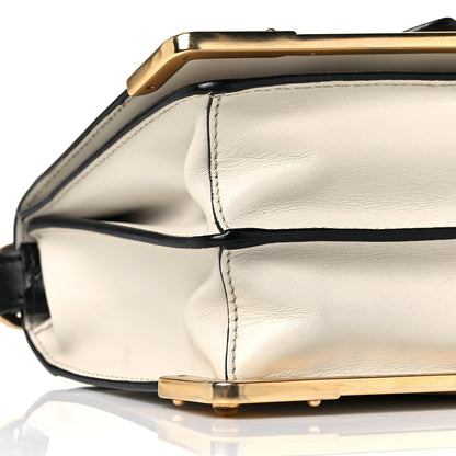 Prada City Calf Saffiano Cahier Bag Talco Black 7 of 9
