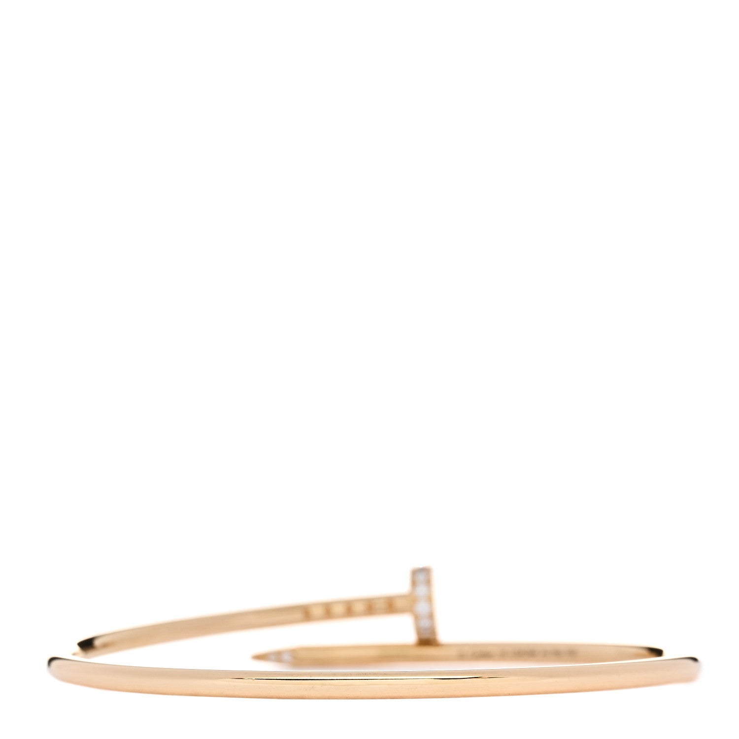 Cartier 18K Yellow Gold Diamond Small Juste Un Clou Bracelet 16 2 of 3