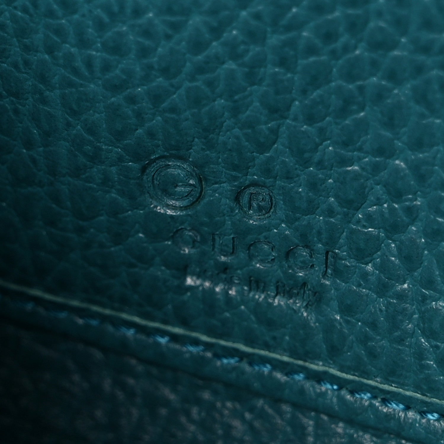 Gucci Monogram Dollar Calfskin Zip Around Wallet Beige Ebony Deep Cobalt 6 of 8