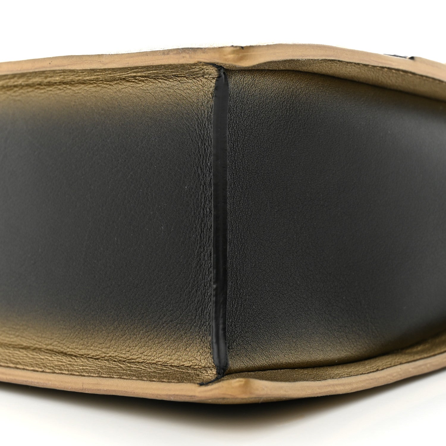 Delvaux Metallic Calfskin Ombre PM Madame Shoulder Bag Black Gold 9 of 14