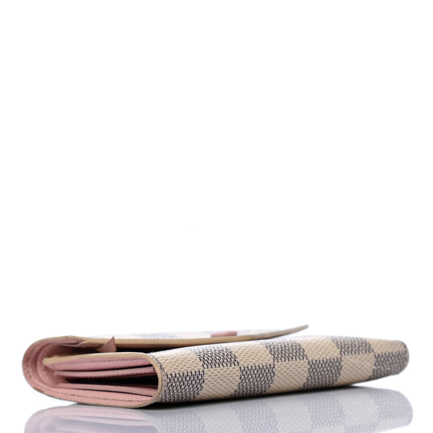 Louis Vuitton Damier Azur Victorine Wallet Rose Ballerine 3 of 6