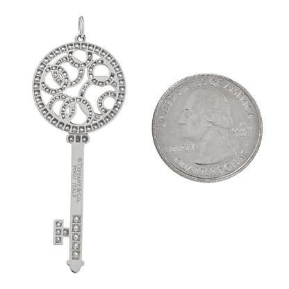 Tiffany Platinum Diamond Bubbles Key Pendant 2 of 4