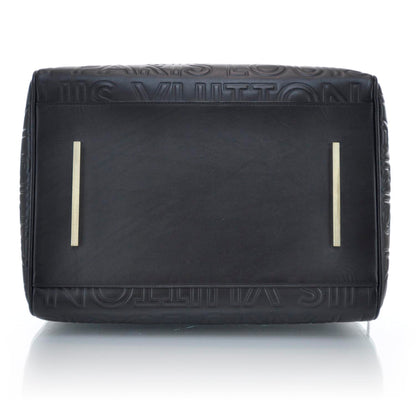 Louis Vuitton Calfskin Embossed Speedy Cube 30 Black 5 of 13