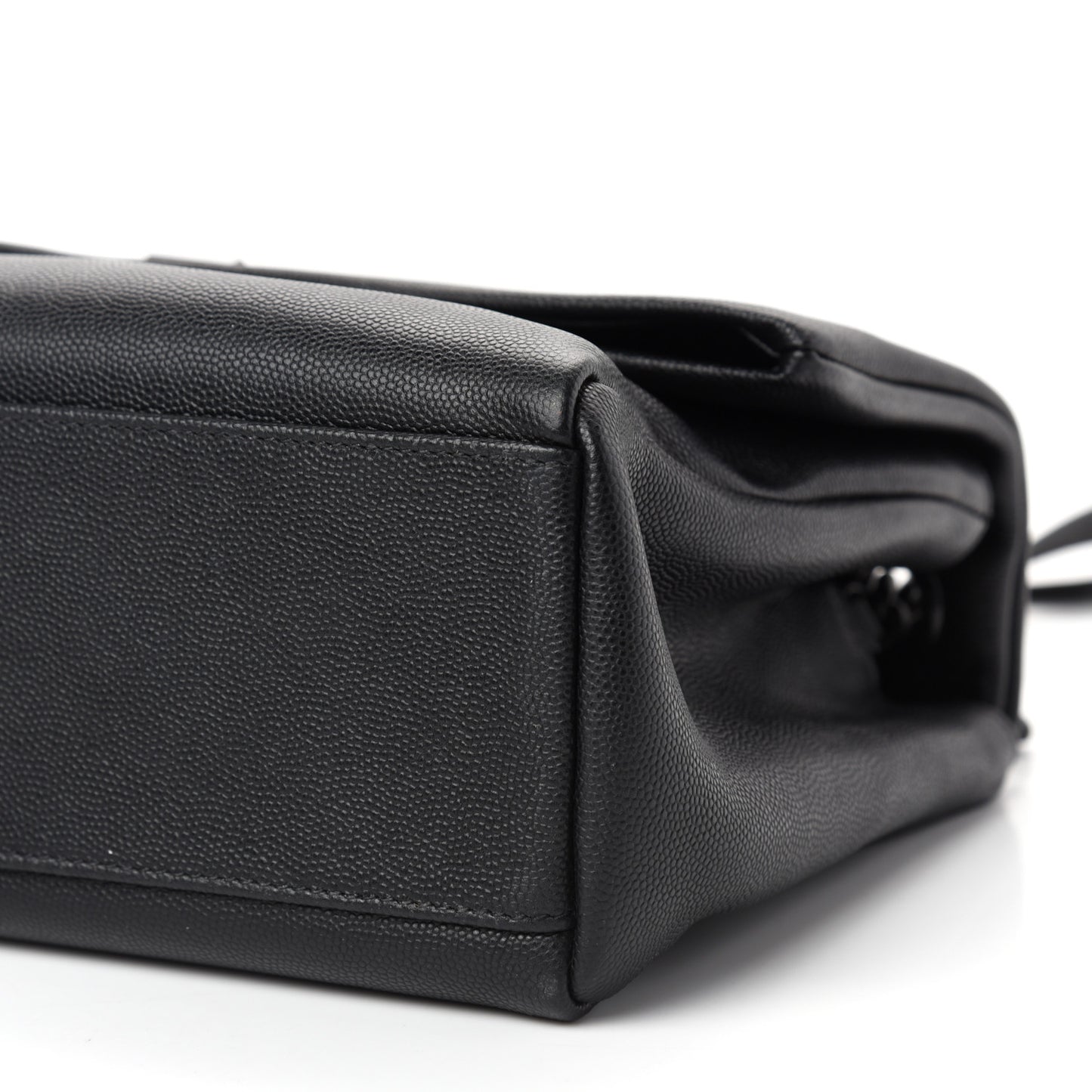 Grain De Poudre Medium West Hollywood Monogram Fold-Over Black