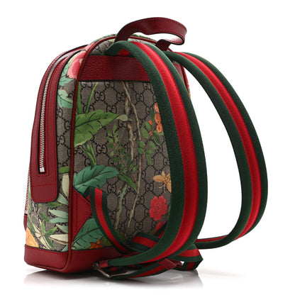 Gucci GG Supreme Monogram Tian Web Small Day Backpack Beige Multicolor Red 3 of 11