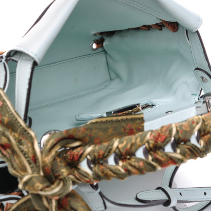 Fendi Nappa Ribbon Lace Up Mini Peekaboo Iconic Satchel Fairy Green 6 of 12
