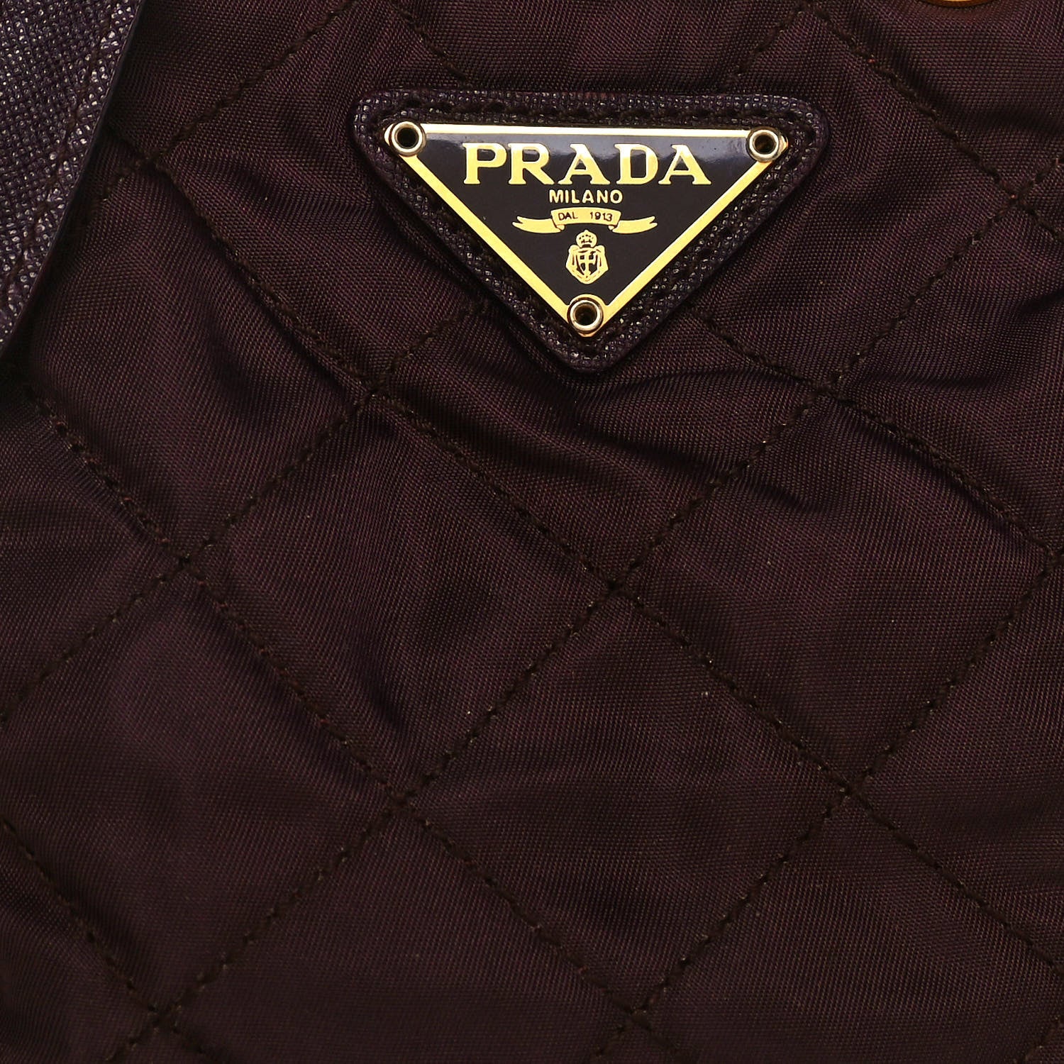Prada Nylon Tessuto Quilted Shoulder Bag Granato 7 of 13