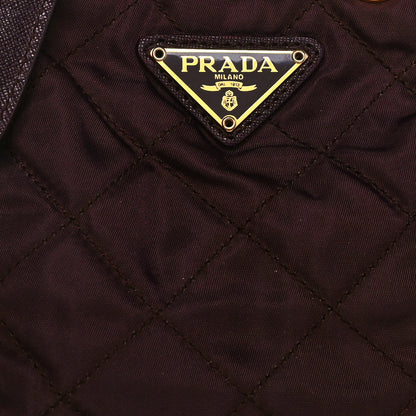 Prada Nylon Tessuto Quilted Shoulder Bag Granato 7 of 13
