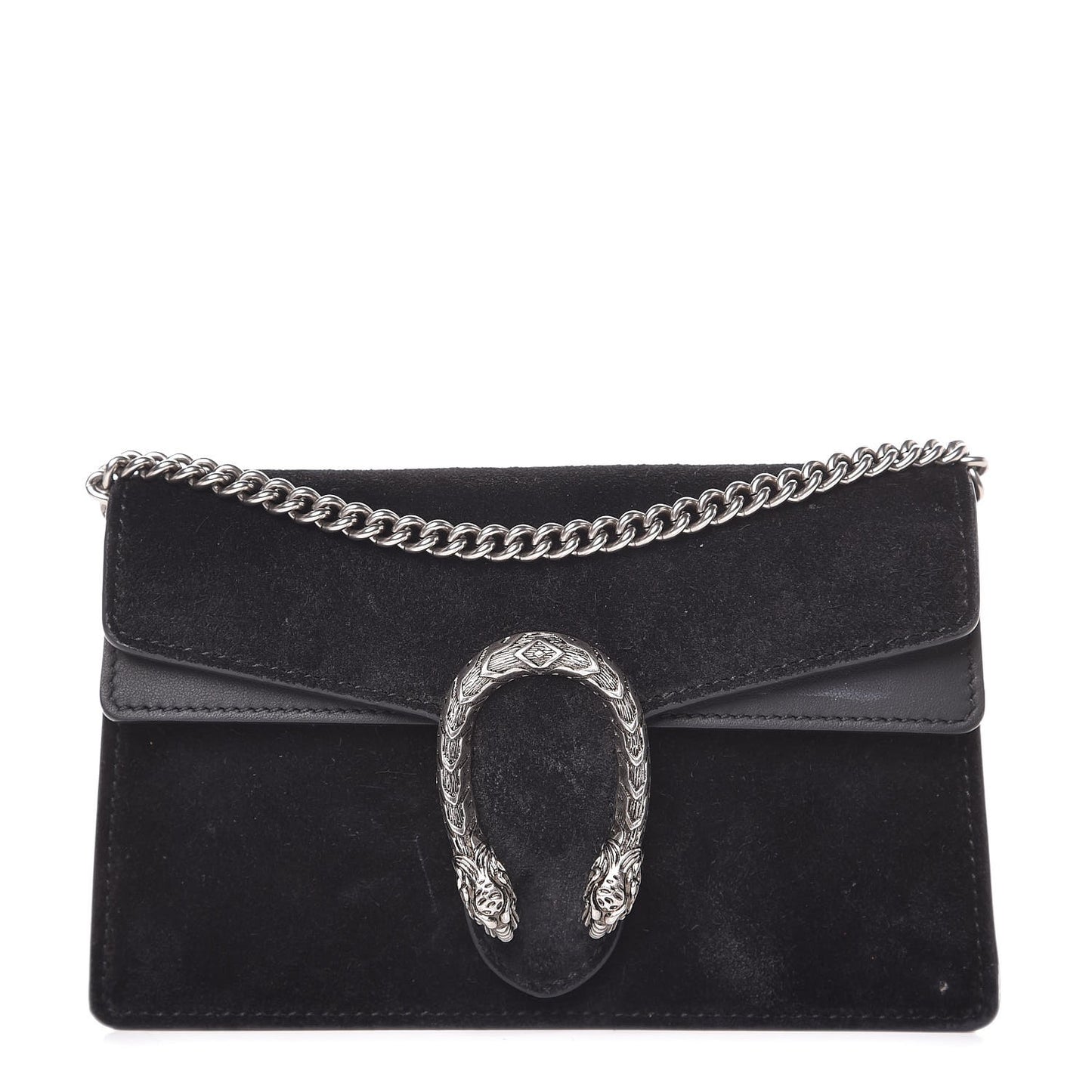 Suede Super Mini Dionysus Shoulder Bag Black