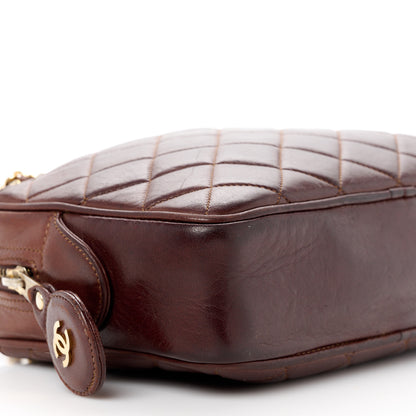 Chanel Lambskin Quilted Camera Case Burgundy 9 of 12
