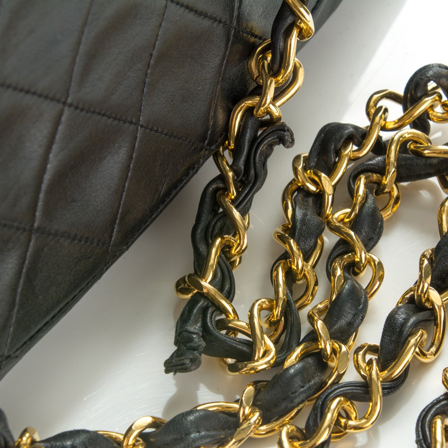 Lambskin Quilted XL Jumbo Single Flap Black