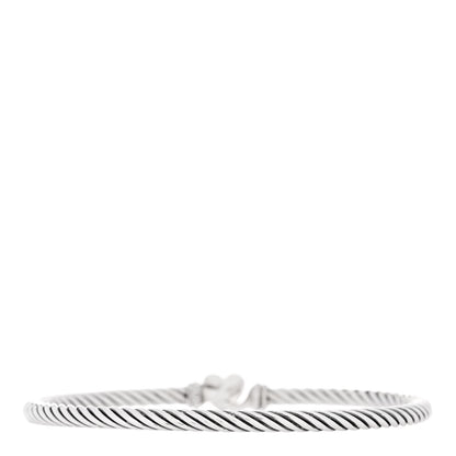David Yurman Sterling Silver Diamond Cable Collectibles Heart Bracelet 2 of 3