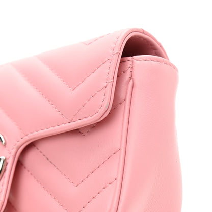 Gucci Calfskin Matelasse Super Mini GG Marmont Shoulder Bag Wild Rose 12 of 13