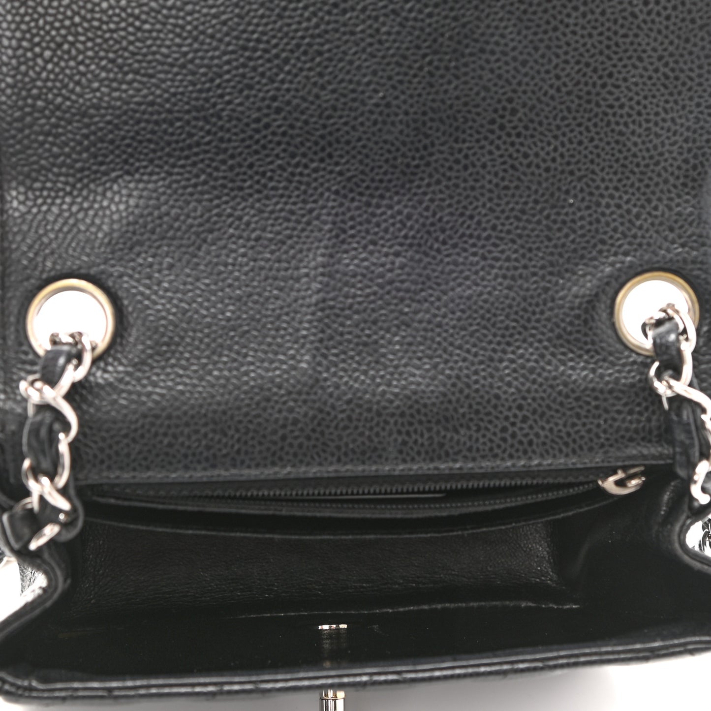 Caviar Quilted Mini Square Flap Black