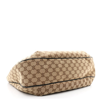 Gucci Monogram Large New Ladies Web Hobo Dark Brown 4 of 11