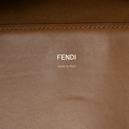 Fendi Shearling Vitello King Logo Medium Fendi Sunshine Shopper Tote White 7 of 19