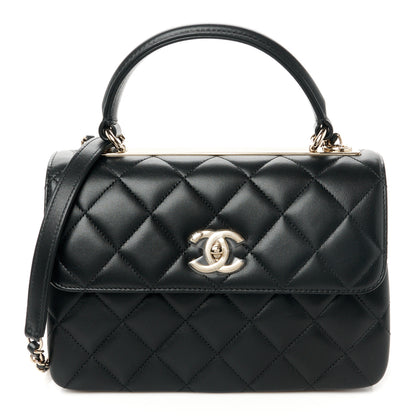 Chanel Lambskin Quilted Small Trendy CC Dual Handle Flap Bag Black 1 of 12