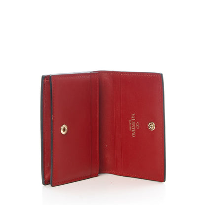 Valentino Garavani Calfskin Rockstud Bi-Fold Card Holder Rosso Valentino 5 of 9