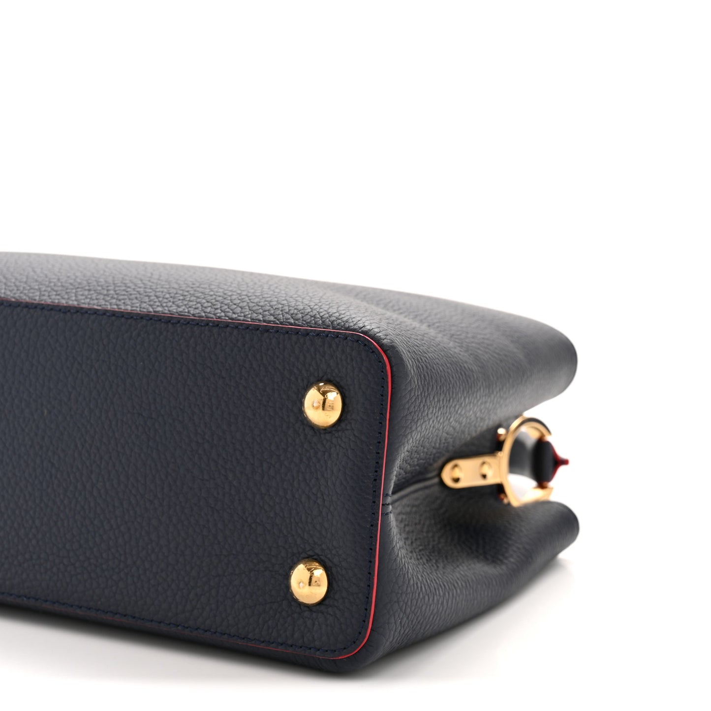 Taurillon Capucines PM Marine Rouge