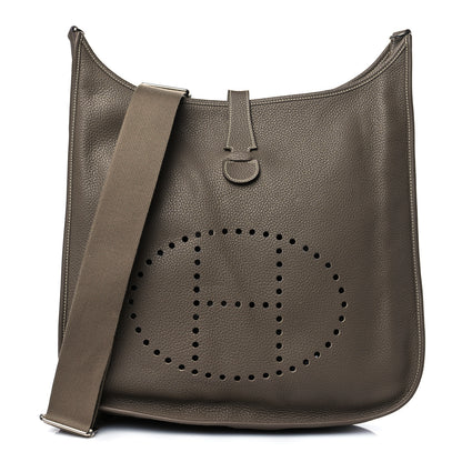 Hermes Taurillon Clemence Evelyne III TGM Etoupe 1 of 10