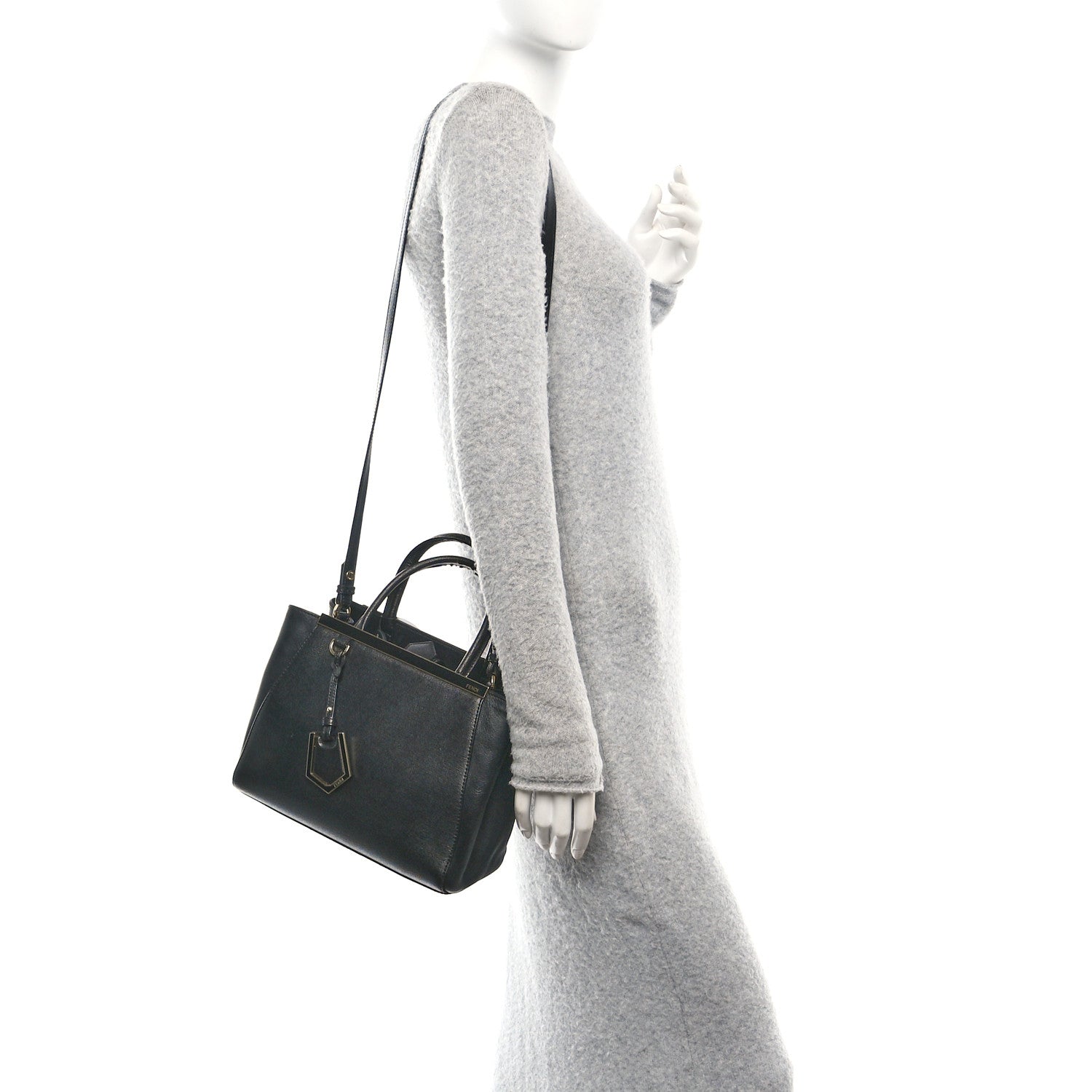 Fendi Vitello Elite Petite 2Jours Tote Black 2 of 10