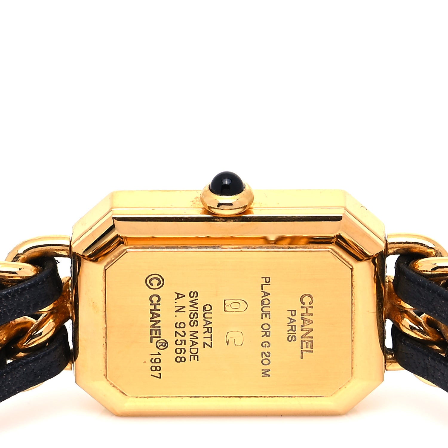 Chanel Stainless Steel Lambskin 20mm Chain Premiere Quartz Watch Gold M 4 of 4