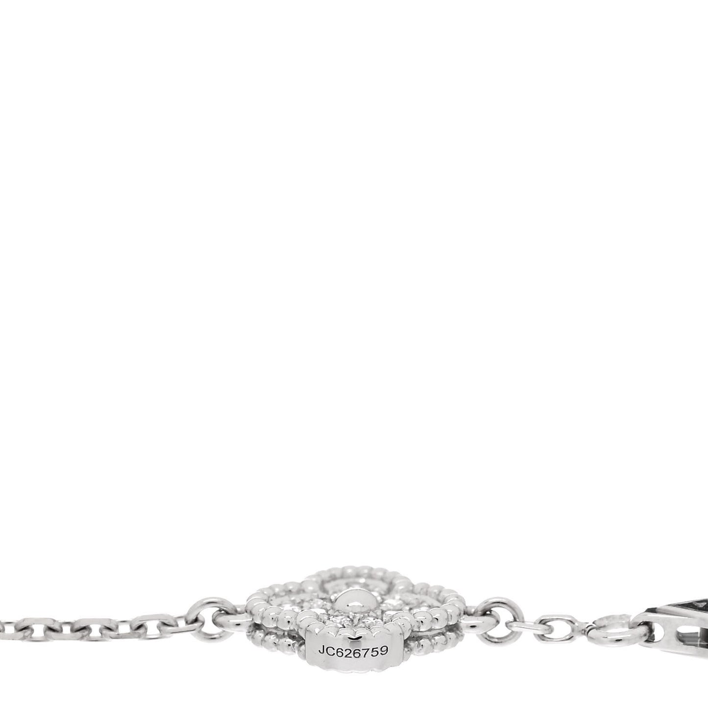 18K White Gold Diamond 6 Motifs Sweet Alhambra Bracelet
