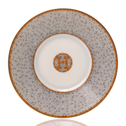 Hermes Porcelain Mosaique Au 24 Gold Tea Cup And Saucer Set Of 2 6 of 7