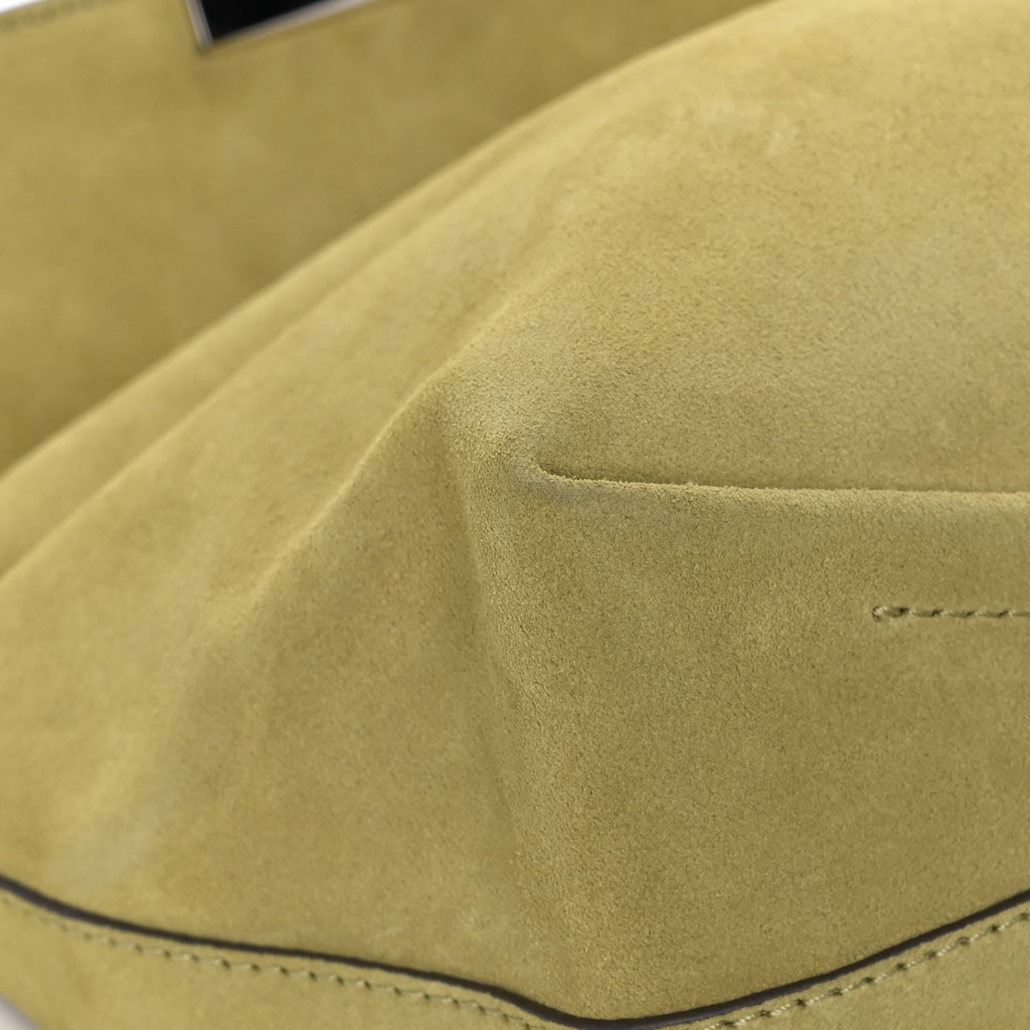 Alexander McQueen Suede Skull Four Ring Clutch Lime 11 of 15