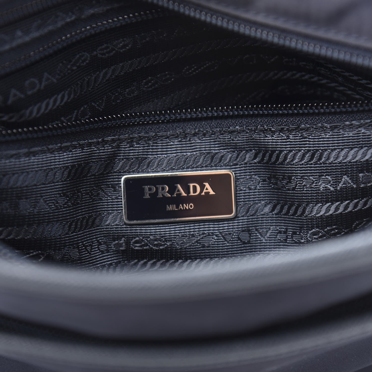 Prada Tessuto Nylon Saffiano Flat Messenger Bag Baltico 6 of 11