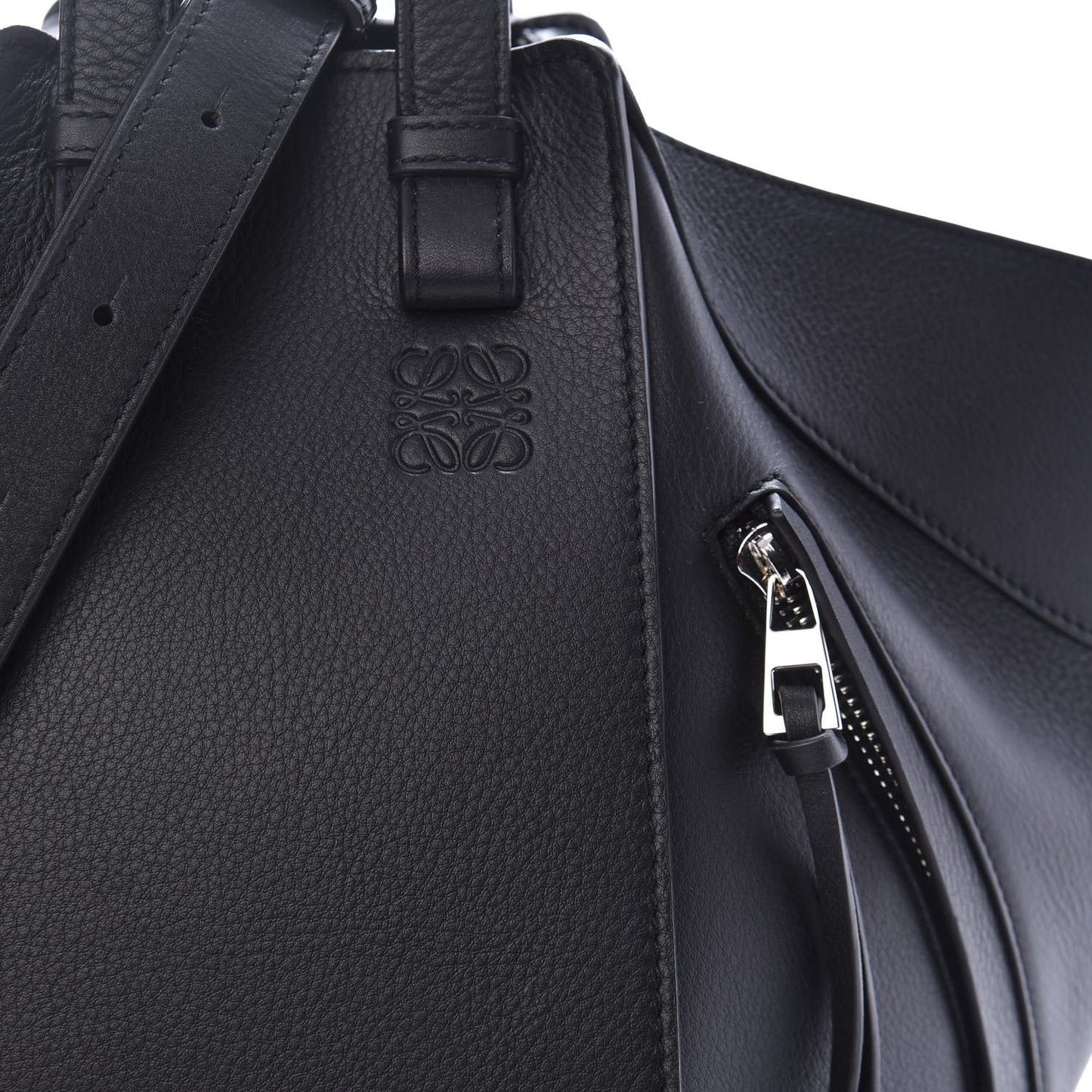 Calfskin Small Hammock Shoulder Bag Black